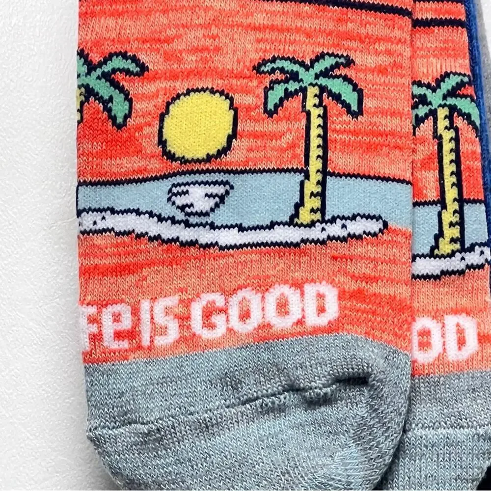 LIFE IS GOOD Men's Lightweight Low Cut Multi 6 Pack Sock Set